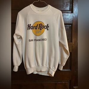 Hard Rock Cafe Vintage White Sweatshirt